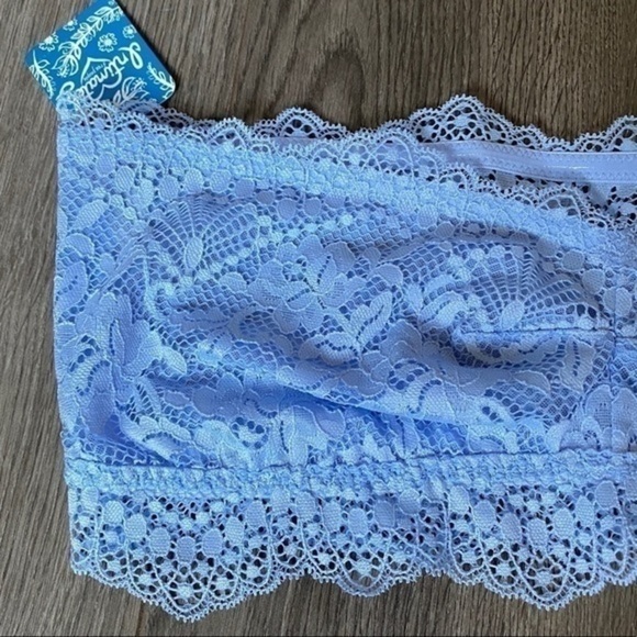 Free People Lacey Looks Bandeau In Blue Size Medium - Picture 3 of 15